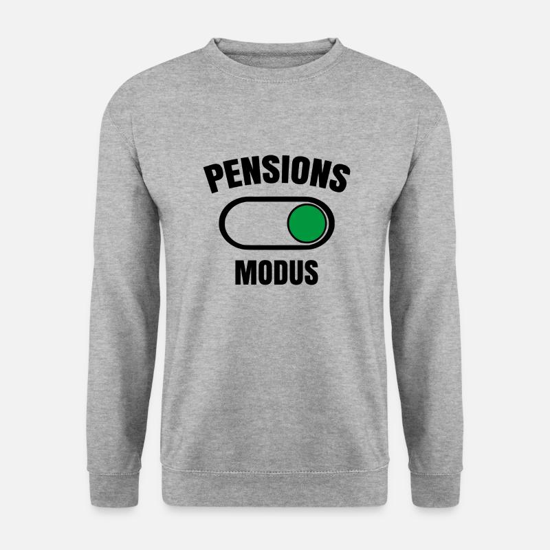Pension Rente Pensionist Geschenk Ruhestanstand - Unisex Pullover - Weißgrau meliert