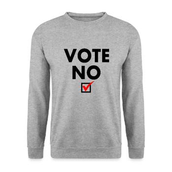 Vote no - Unisex Sweatshirt - salt & pepper - Front - Alina (178cm) & Michal (187cm)