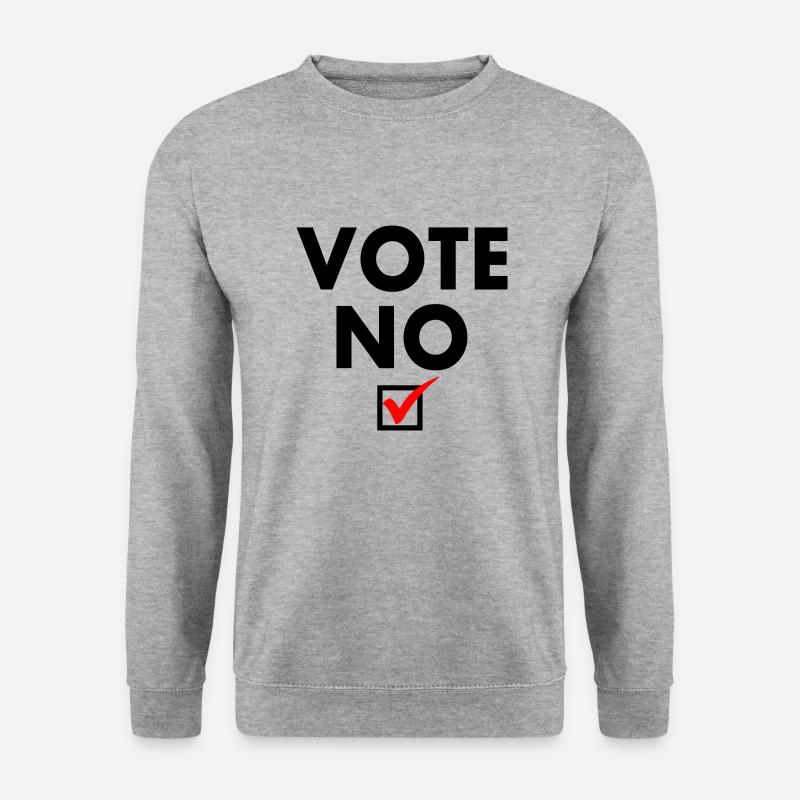 Vote no - Unisex Pullover - Weißgrau meliert