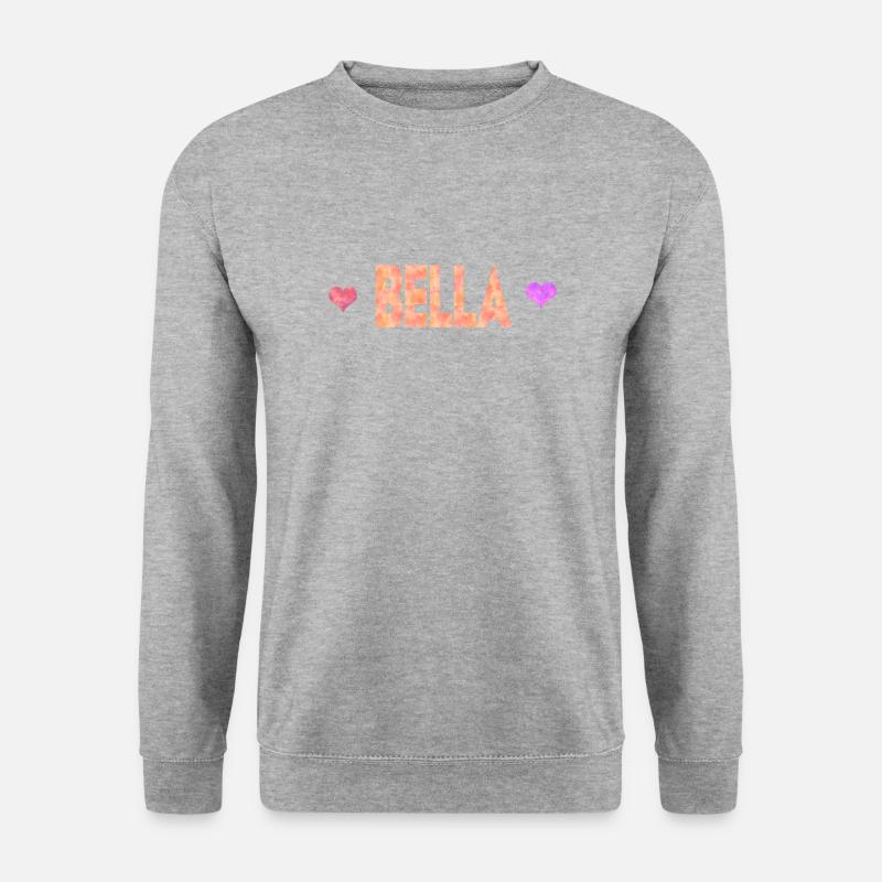 Bella - Unisex Pullover - Weißgrau meliert