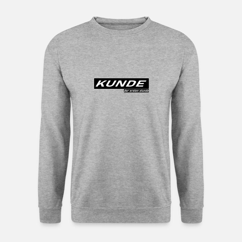 Kunde der ersten Stunde - Unisex Pullover - Weißgrau meliert