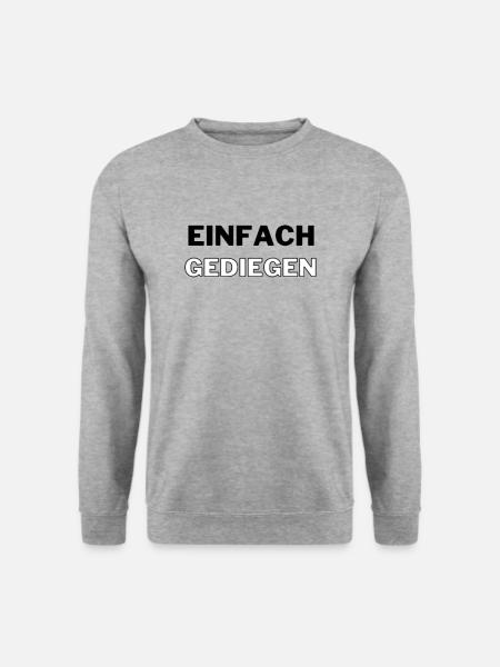 Einfach Gediegen - Unisex Pullover - Weißgrau meliert