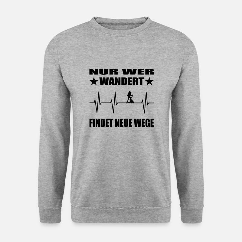 Wandern - Unisex Pullover - Weißgrau meliert
