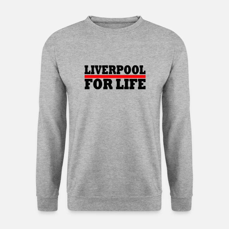 Liverpool for life - Unisex Pullover - Weißgrau meliert
