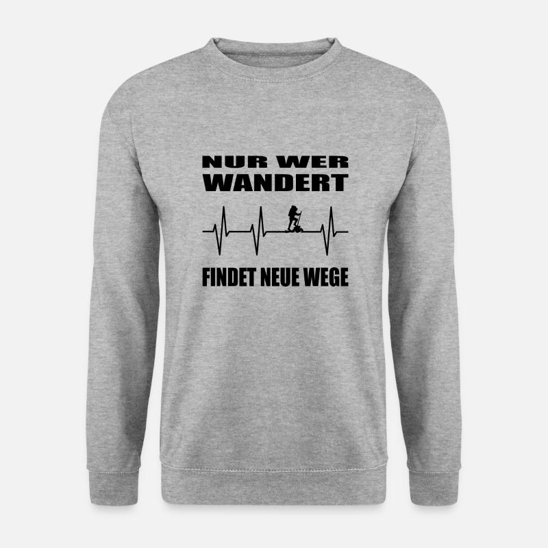 Wandern - Unisex Pullover - Weißgrau meliert