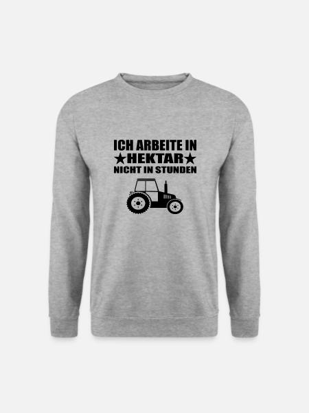 Traktor - Unisex Pullover - Weißgrau meliert