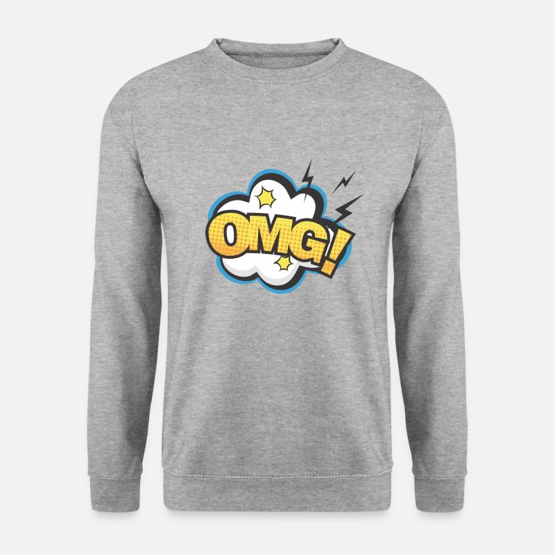 Speech bubble omg lightning - Unisex Sweatshirt - salt & pepper