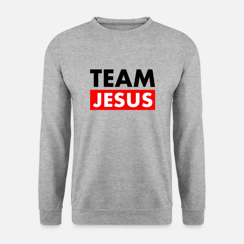 Team jesus - Unisex Pullover - Weißgrau meliert
