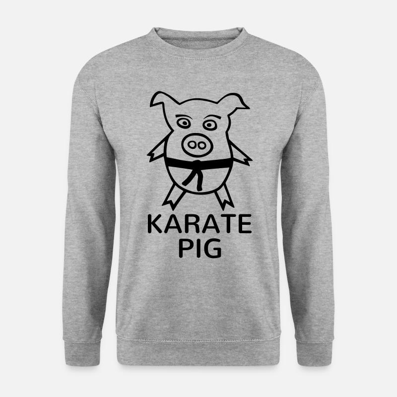 Karate Pig Martial Arts Karateka - Unisex Sweatshirt - salt & pepper