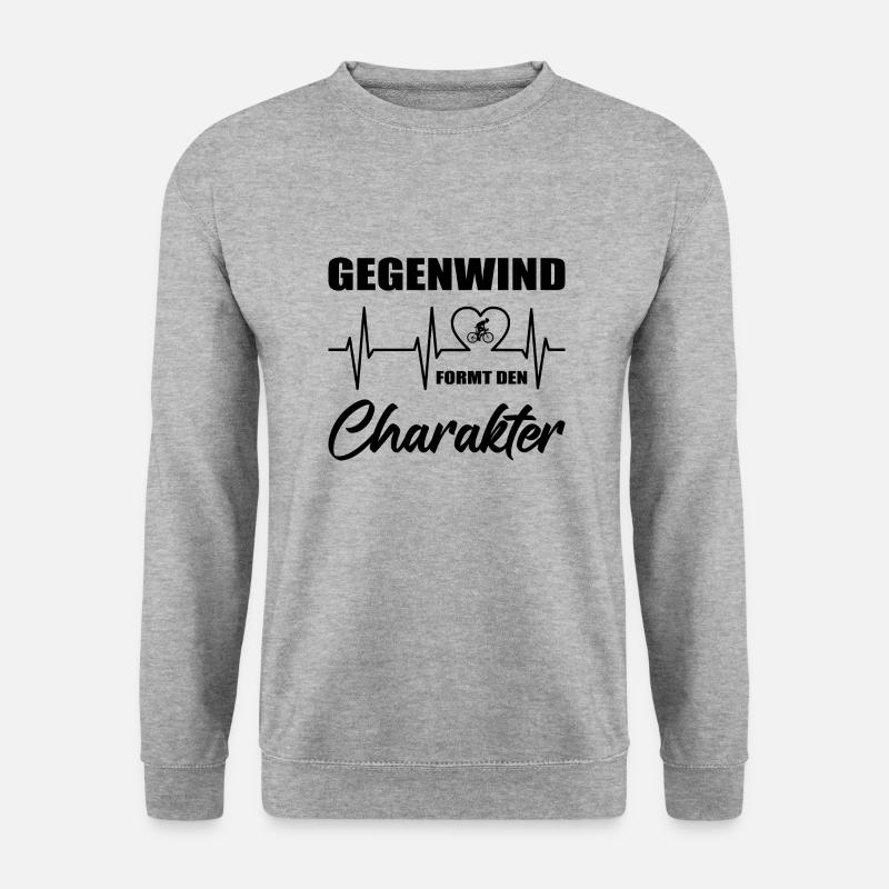 Fahrrad - Unisex Pullover - Weißgrau meliert