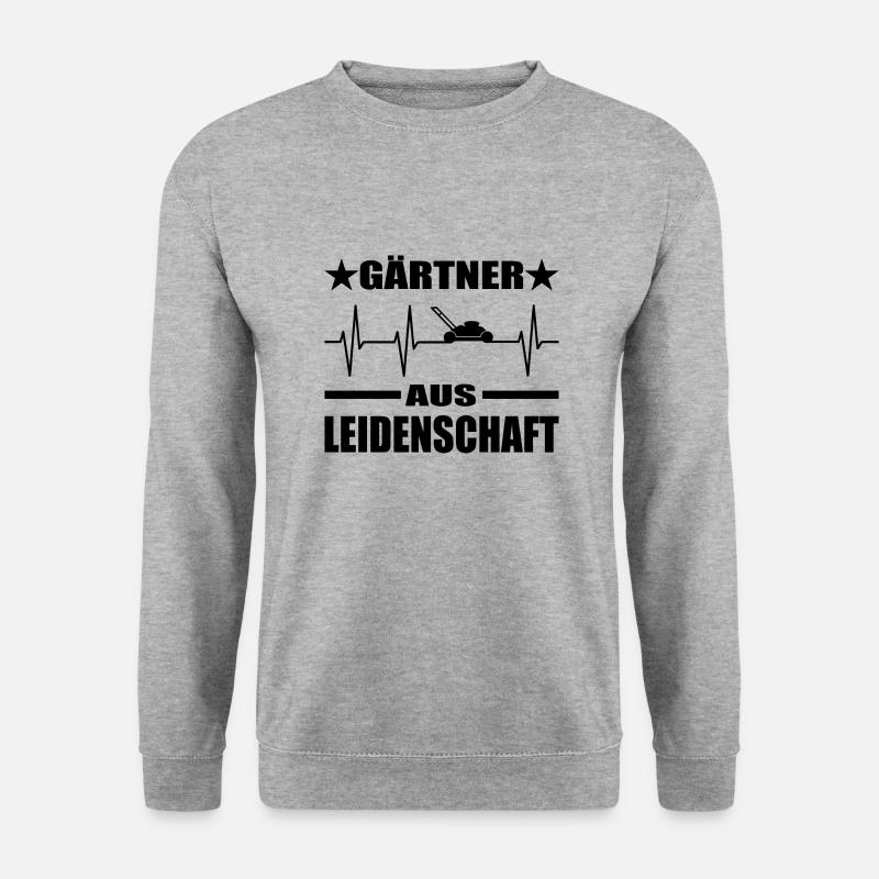 Garten - Unisex Pullover - Weißgrau meliert