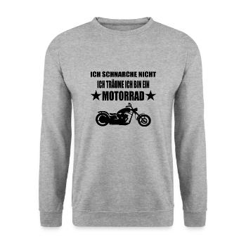 Motorrad - Unisex Pullover - Weißgrau meliert - Vorne - Alina (178cm) & Michal (187cm)