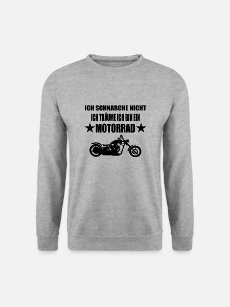 Motorrad - Unisex Pullover - Weißgrau meliert