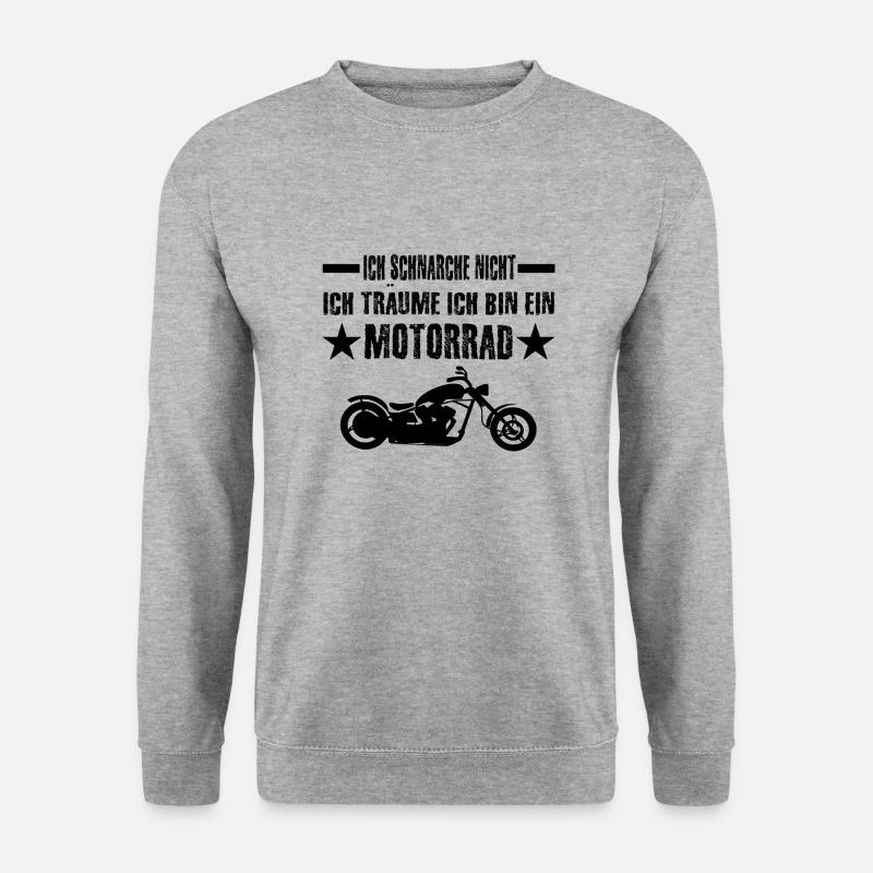 Motorrad - Unisex Pullover - Weißgrau meliert