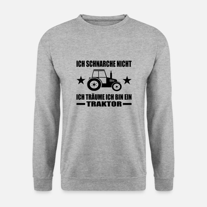 Traktor - Unisex Pullover - Weißgrau meliert