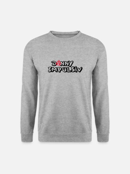 DANNY PUNK SCHRIFT SCHWARZ - Unisex Pullover - Weißgrau meliert