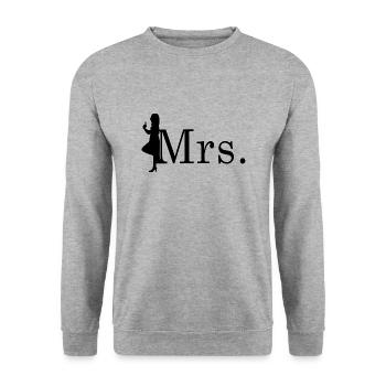 Mr. & Mrs. Partner Look Agent (Part 1) - Unisex Sweatshirt - salt & pepper - Front - Alina (178cm) & Michal (187cm)