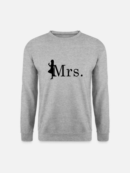 Mr. & Mrs. Partnerlook Agentin (Part 1) - Unisex Pullover - Weißgrau meliert