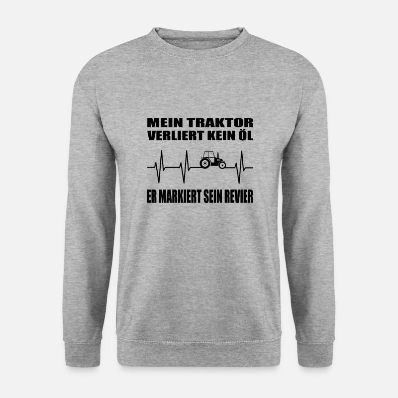Traktor - Unisex Pullover - Weißgrau meliert