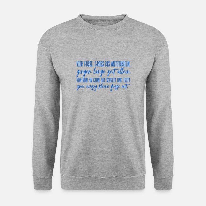 Taufe Geschenkidee - Unisex Pullover - Weißgrau meliert