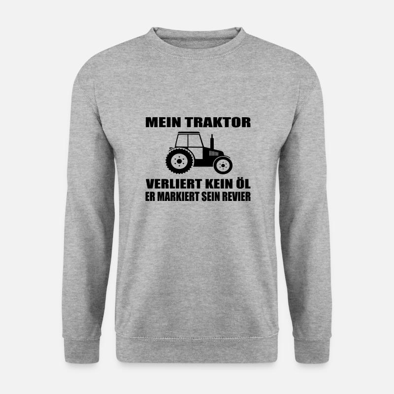 Traktor - Unisex Pullover - Weißgrau meliert