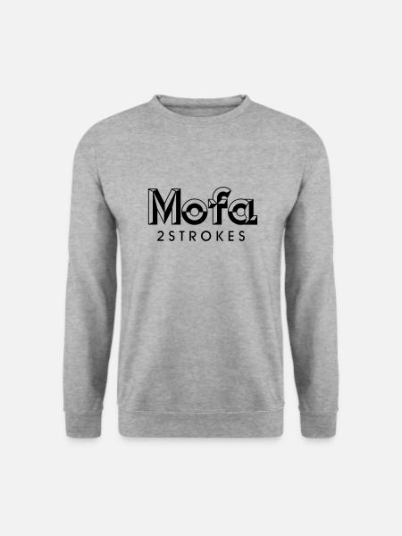 Mofa Logo Parodie - 2 Strokes (v1) - Unisex Pullover - Weißgrau meliert