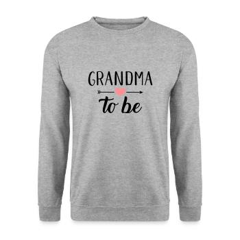 Oma - Unisex Pullover - Weißgrau meliert - Vorne - Alina (178cm) & Michal (187cm)