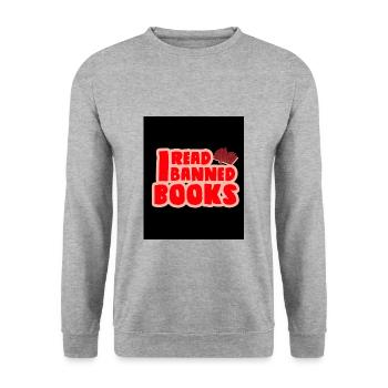 J’ai lu des livres interdits 33 - Sweat-shirt Unisexe - gris chiné - Devant - Alina (178cm) & Michal (187cm)