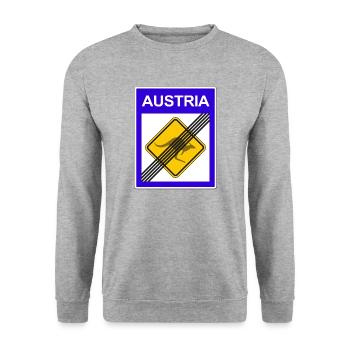 No Kangaroos in Austria - Unisex Sweatshirt - salt & pepper - Front - Alina (178cm) & Michal (187cm)