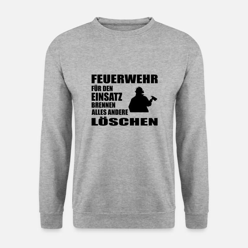 Feuerwehr - Unisex Pullover - Weißgrau meliert