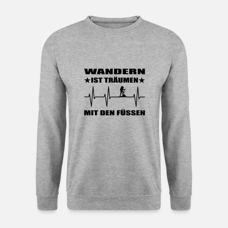 Wandern - Unisex Pullover - Weißgrau meliert