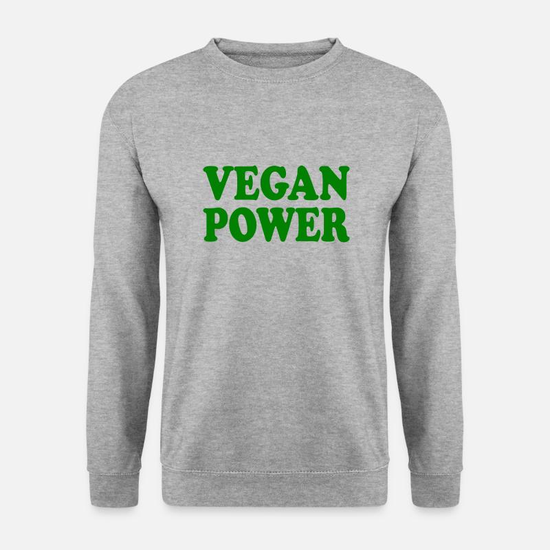 Vegan power - Unisex Pullover - Weißgrau meliert