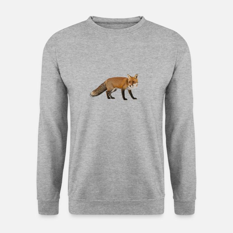 Fuchs - Unisex Pullover - Weißgrau meliert