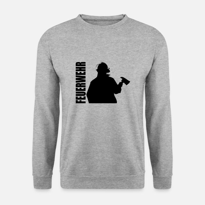 Feuerwehr - Unisex Pullover - Weißgrau meliert