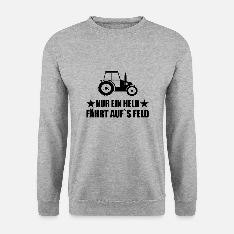 Traktor - Unisex Pullover - Weißgrau meliert
