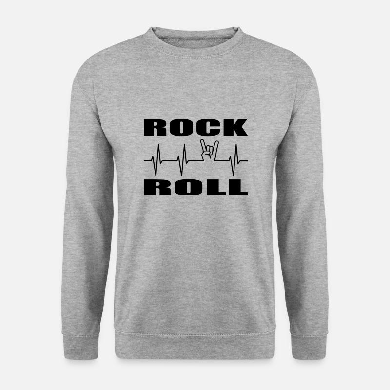 Rock - Unisex Pullover - Weißgrau meliert