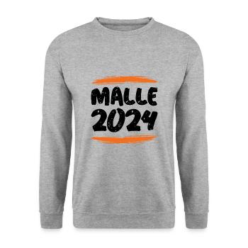 Malle 2024 - Unisex Sweatshirt - salt & pepper - Front - Alina (178cm) & Michal (187cm)