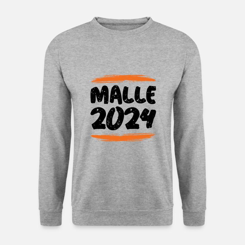 Malle 2024 - Unisex Pullover - Weißgrau meliert
