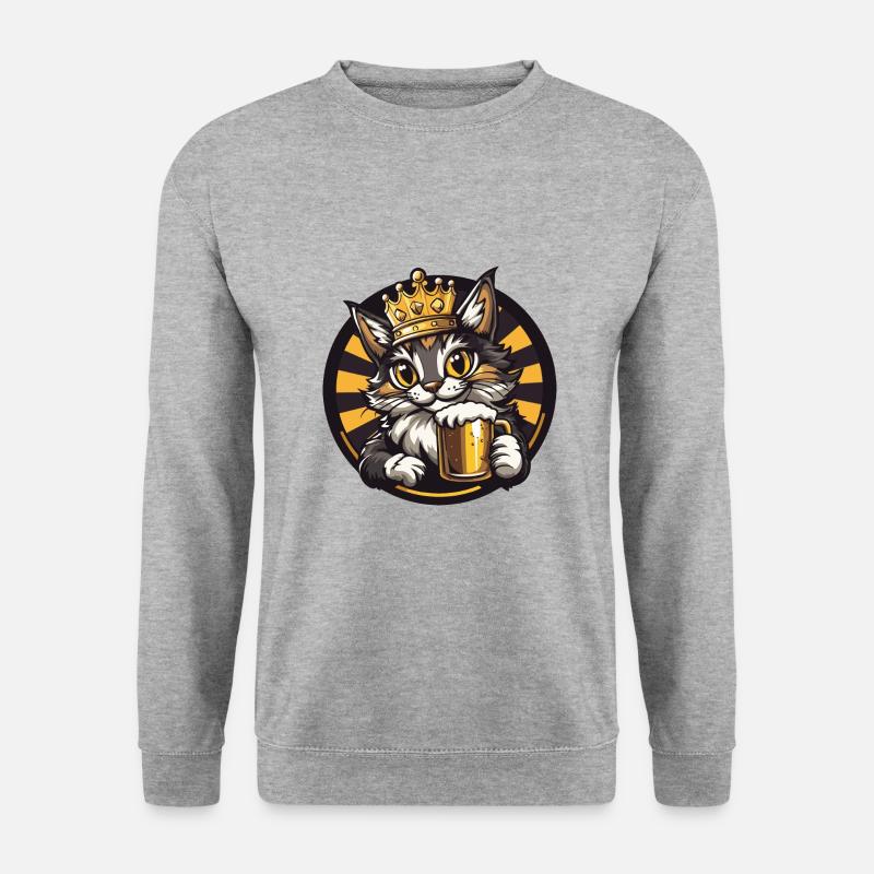 Cat Beer Comic - Unisex Sweatshirt - salt & pepper