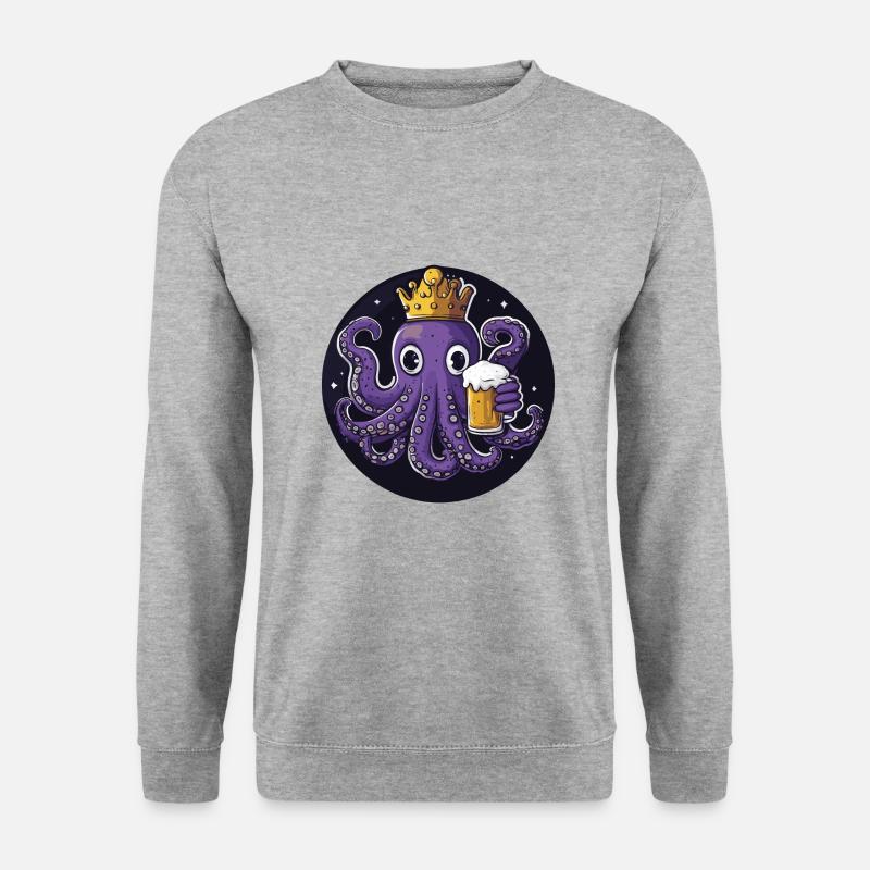 Octopus Beer Comic - Unisex Sweatshirt - salt & pepper