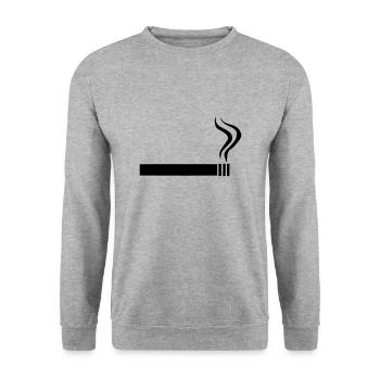 Cigarette - Unisex Sweatshirt - salt & pepper - Front - Alina (178cm) & Michal (187cm)