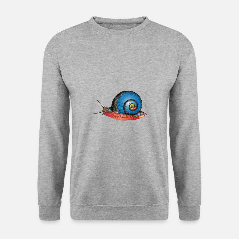 Psychedelische Schnecke - Unisex Pullover - Weißgrau meliert