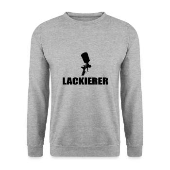 Lackierer - Unisex Pullover - Weißgrau meliert - Vorne - Alina (178cm) & Michal (187cm)