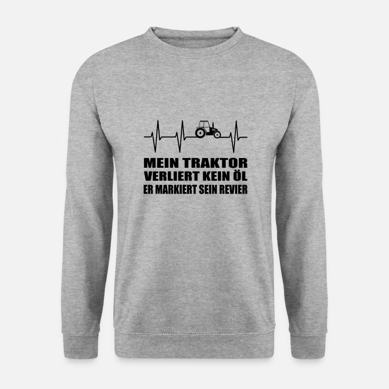 Traktor - Unisex Pullover - Weißgrau meliert