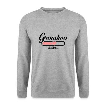 Oma - Unisex Pullover - Weißgrau meliert - Vorne - Alina (178cm) & Michal (187cm)