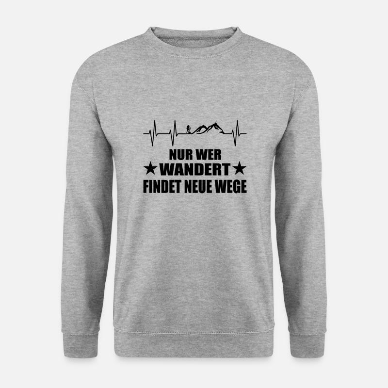 Wandern - Unisex Pullover - Weißgrau meliert
