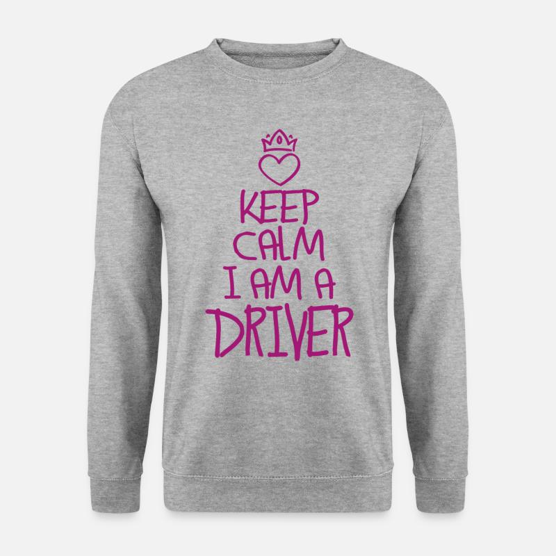 Keep Calm Driver Cool Cadeau - Sweat-shirt Unisexe - gris chiné