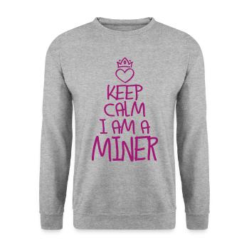 Gardez votre calme les mineurs - Sweat-shirt Unisexe - gris chiné - Devant - Alina (178cm) & Michal (187cm)