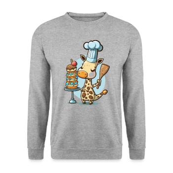 Tall Order Cooking - Unisex Sweatshirt - salt & pepper - Front - Alina (178cm) & Michal (187cm)