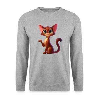 abyssin 6 - Sweat-shirt Unisexe - gris chiné - Devant - Alina (178cm) & Michal (187cm)